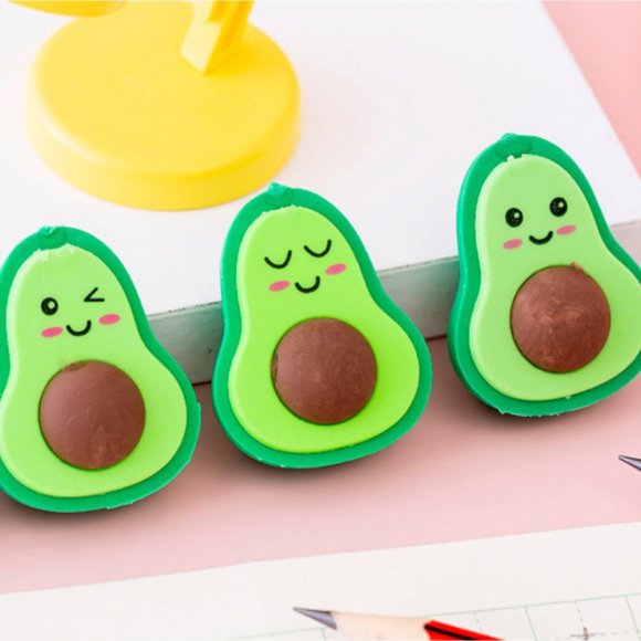 Yummy Avocado Eraser - 2 pcs - Picture 5 of 8